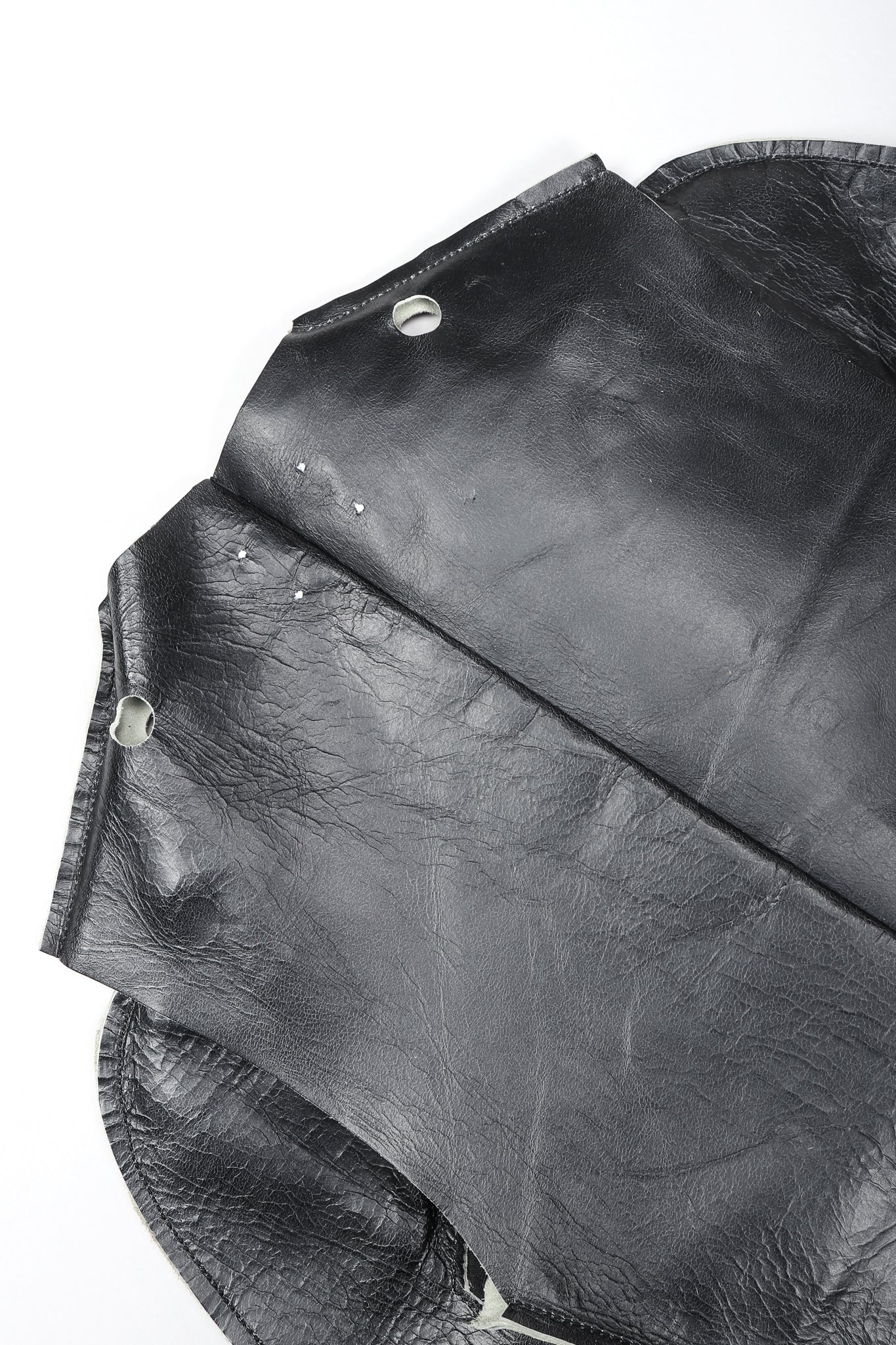Recess Designer Consignment Vintage Maison Margiela 1998 Leather Flat Pattern Jacket Los Angeles Resale