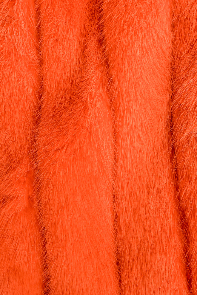 Vintage Furs by Mannis Coral Sherbet Fur Coat detail at Recess Los Angeles