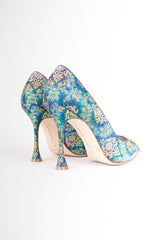 Manolo Blahnik Baroque Brocade Buckle Remota Heels