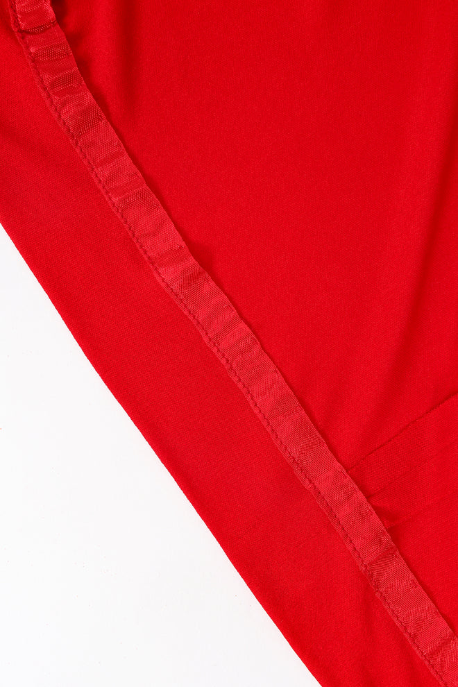 Vintage Marc Bouwer Draped Cape Sleeve Dress hem at Recess Los Angeles