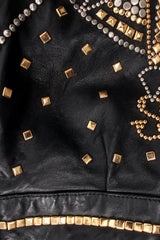 Vintage Pelle Pelle Marc Buchanan Compass Studded Leather Jacket detail at Recess LA