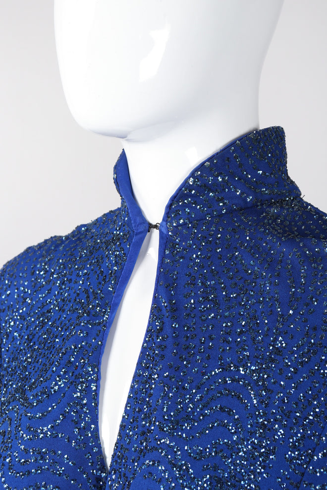 Recess Los Angeles Vintage Margi Kent Belted Glitter Batwing Dress
