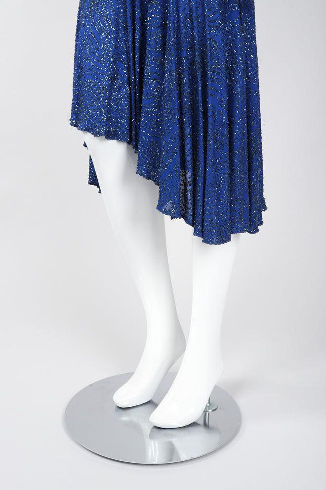Recess Los Angeles Vintage Margi Kent Belted Glitter Batwing Dress