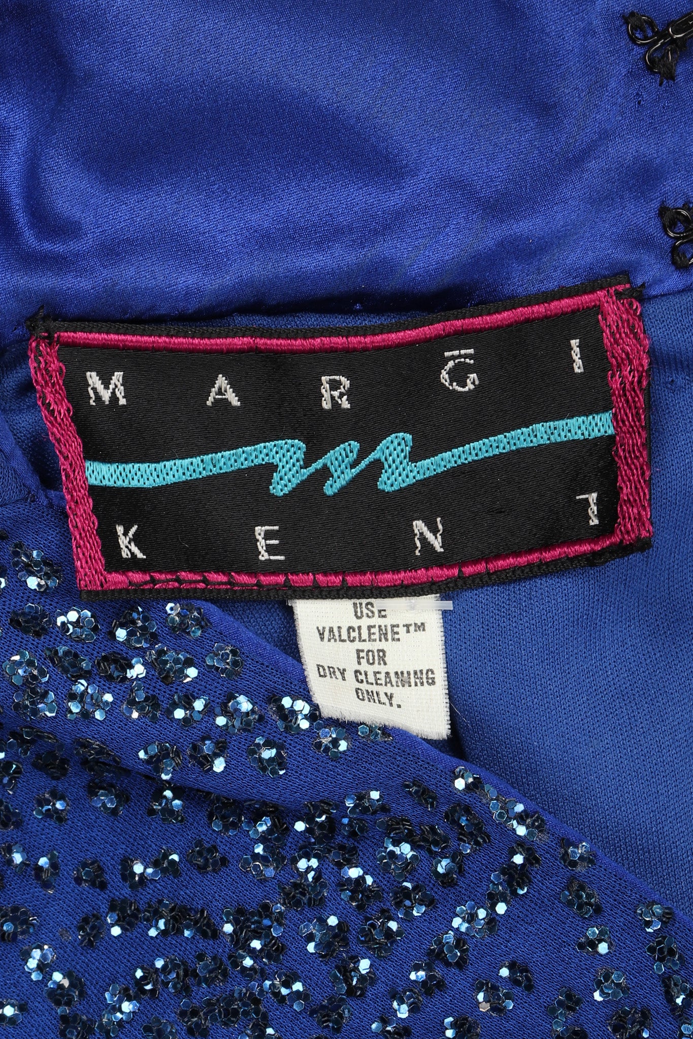 Recess Los Angeles Vintage Margi Kent Belted Glitter Batwing Dress