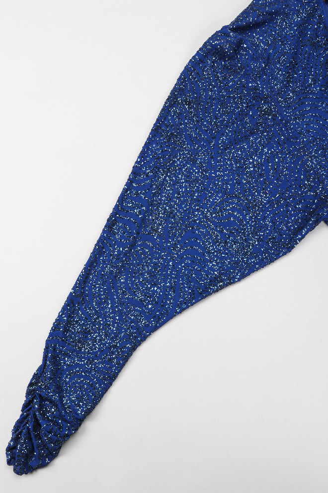 Recess Los Angeles Vintage Margi Kent Belted Glitter Batwing Dress