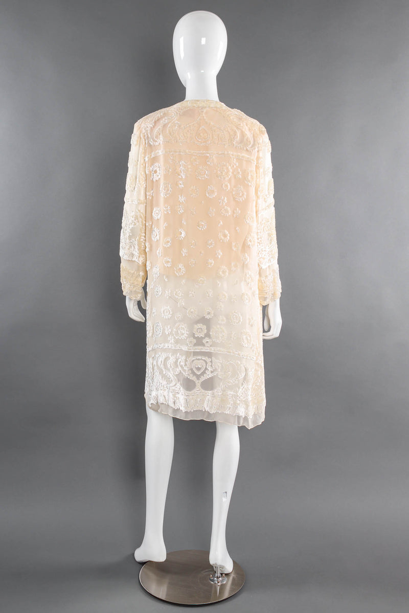 Vintage Marian Clayden Paisley Floral Silk Duster & Top Set mannequin back set @ Recess Los Angeles