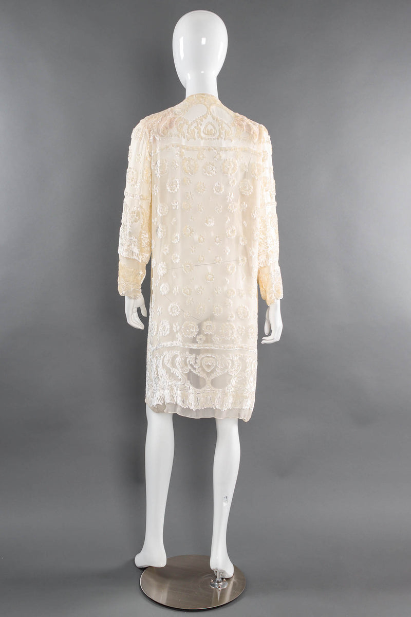 Vintage Marian Clayden Paisley Floral Silk Duster & Top Set mannequin back duster @ Recess Los Angeles