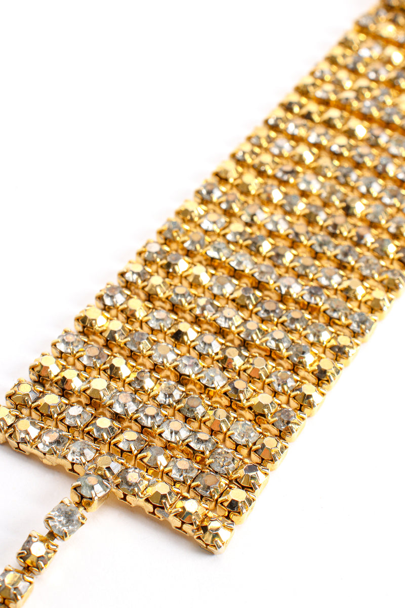 Vintage Marie Ferra Gold Rhinestone Buckle Choker Necklace at Recess Los Angeles