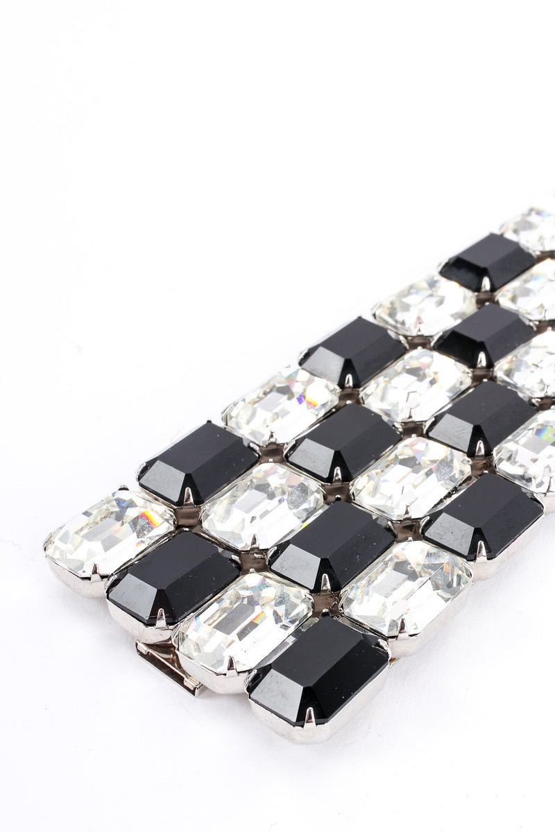 Vintage Marie Ferra Checkered Crystal Bracelet clasp end @ Recess LA