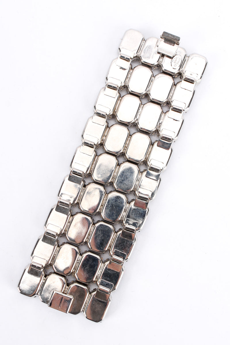 Vintage Marie Ferra Checkered Crystal  Bracelet back flat @ Recess LA