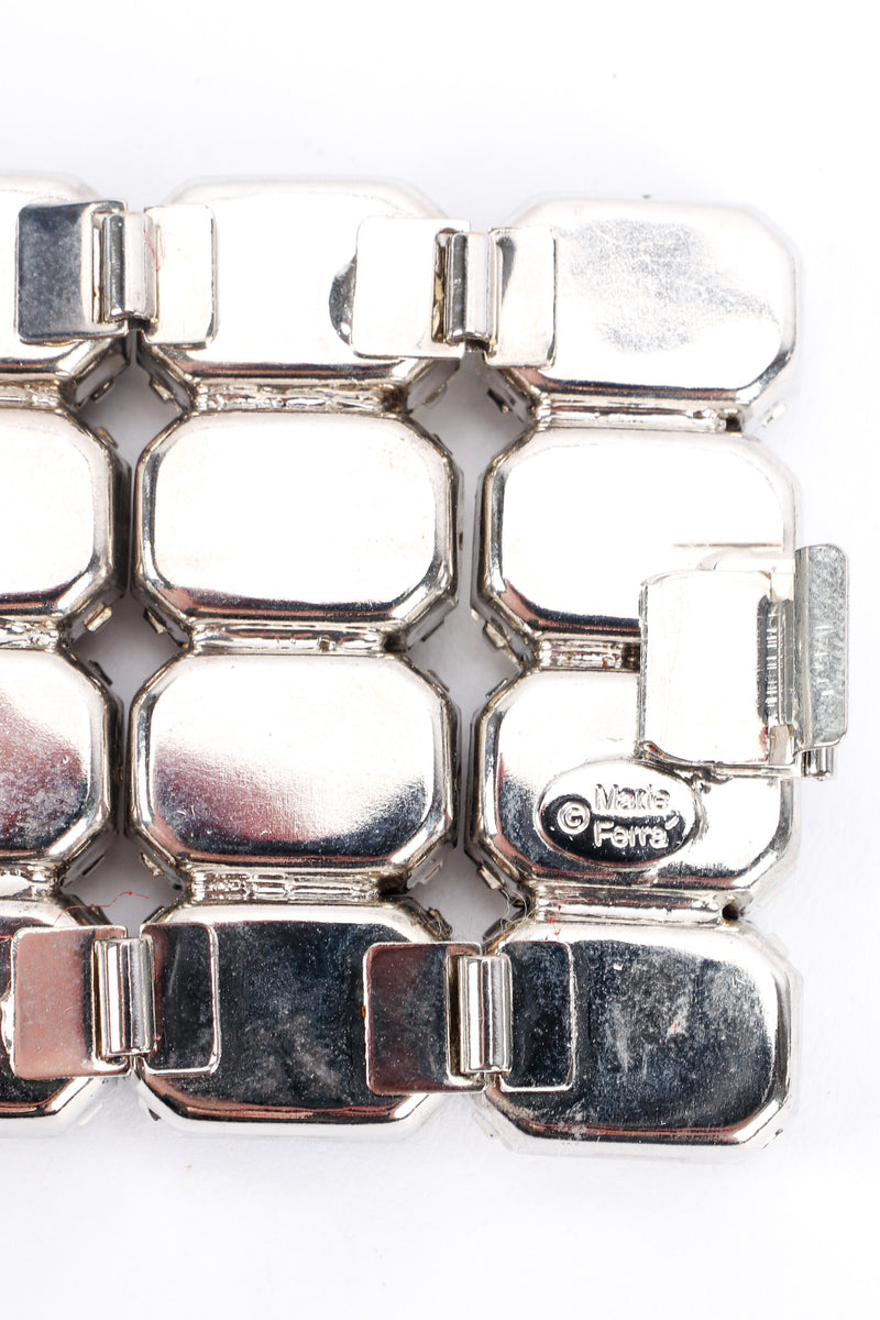 Vintage Marie Ferra Checkered Crystal Bracelet signed cartouche @ Recess LA