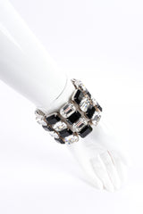 Vintage Marie FeVintage Marie Ferra Checkered Crystal  Bracelet on mannequin back wrist @ Recess LA