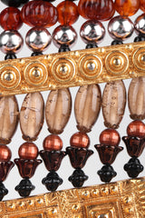 Recess Los Angeles Vintage Marie-Victoire Kamer Etruscan Beaded Cuff Bracelet