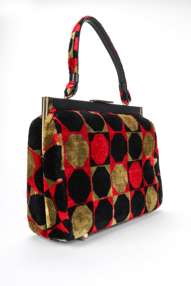 Recess Los Angeles Markay Bags Mod Geometric Colorblock Chenille Frame Bag