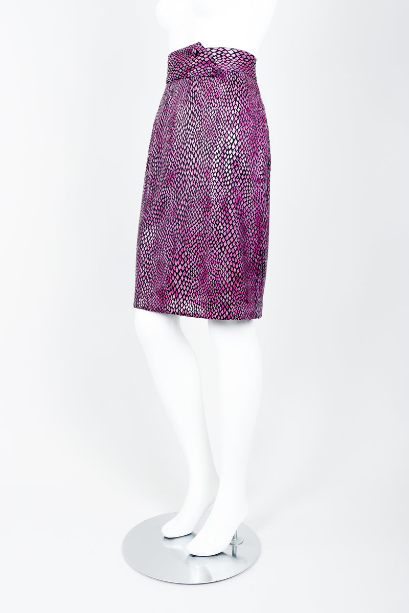 Vintage Marpelli by Udo Reptilian Skirt on Mannequin side at Recess