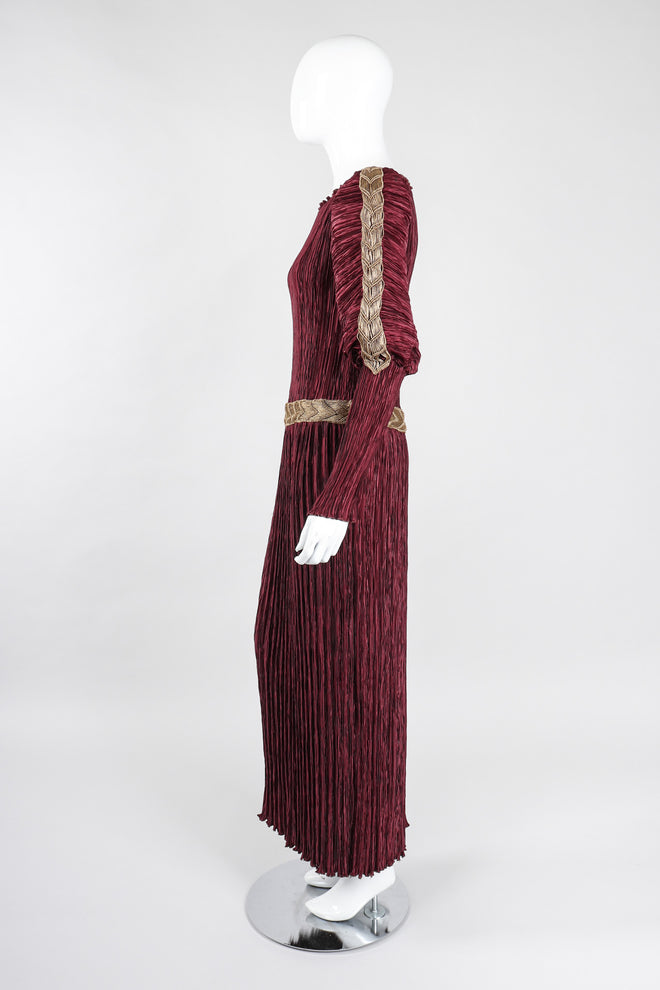 Recess Los Angeles Vintage Unsigned Mary McFadden Pleated Juliet Gown GoT Game of Thrones Romeo Elizabethan