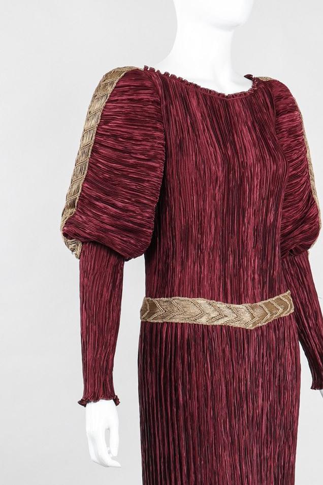 Recess Los Angeles Vintage Unsigned Mary McFadden Pleated Juliet Gown GoT Game of Thrones Romeo Elizabethan