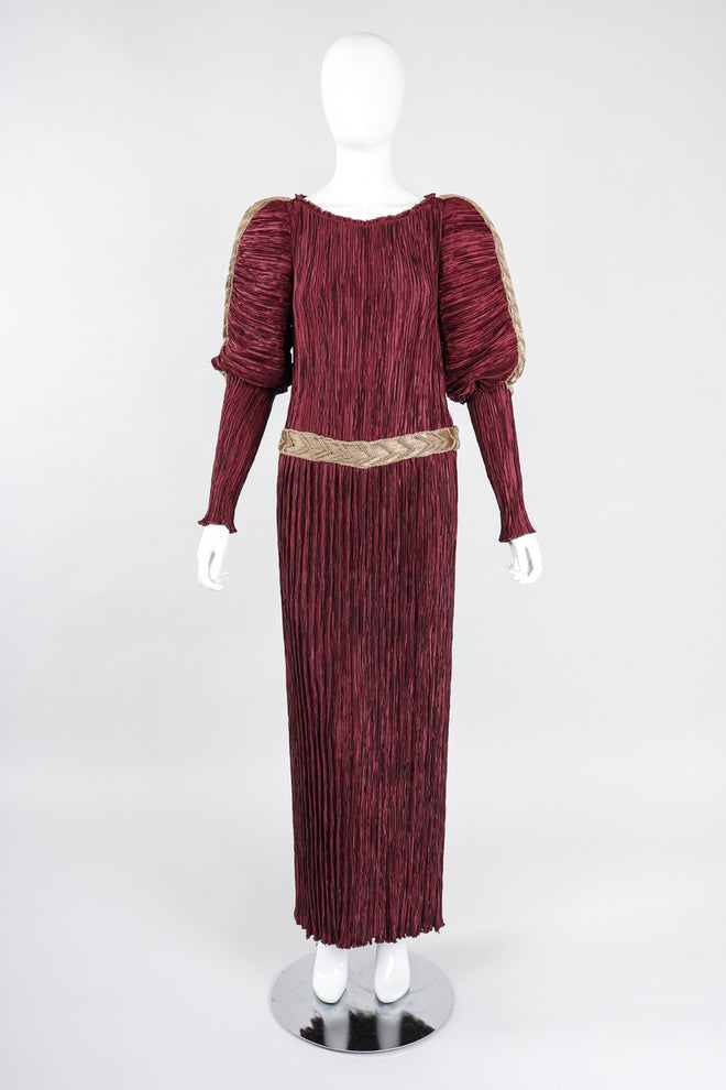 Recess Los Angeles Vintage Unsigned Mary McFadden Pleated Juliet Gown GoT Game of Thrones Romeo Elizabethan