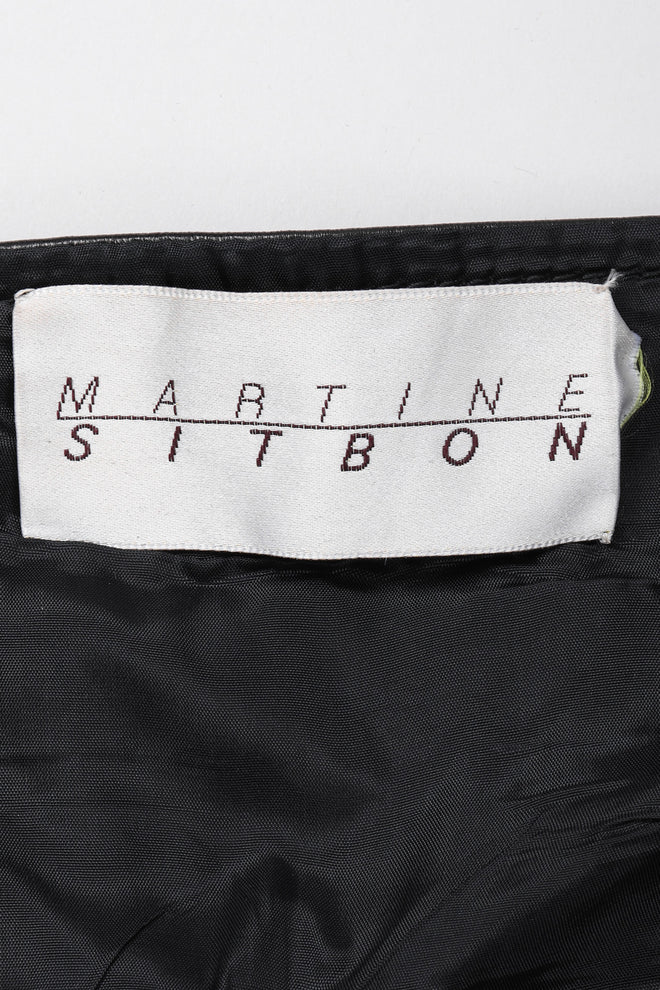 Recess Los Angeles Vintage Martine Sitbon Notched Lapel Leather Corset Harness Vest