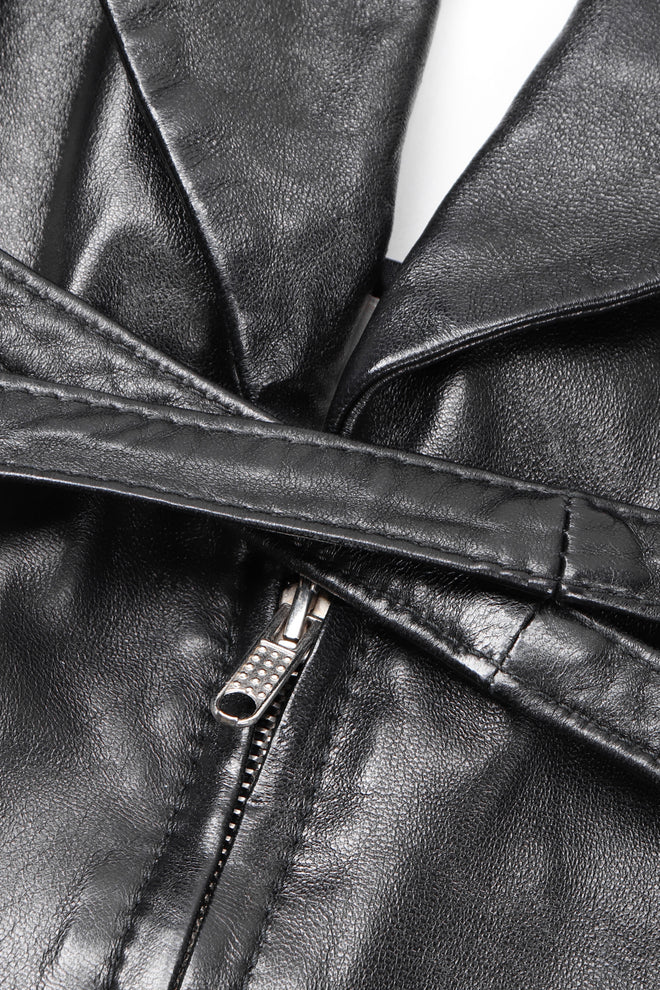 Recess Los Angeles Vintage Martine Sitbon Notched Lapel Leather Corset Harness Vest