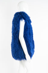 Vintage Marvin Richards Ultramarine Mongolian Fur Vest on Mannequin side at Recess Los Angeles