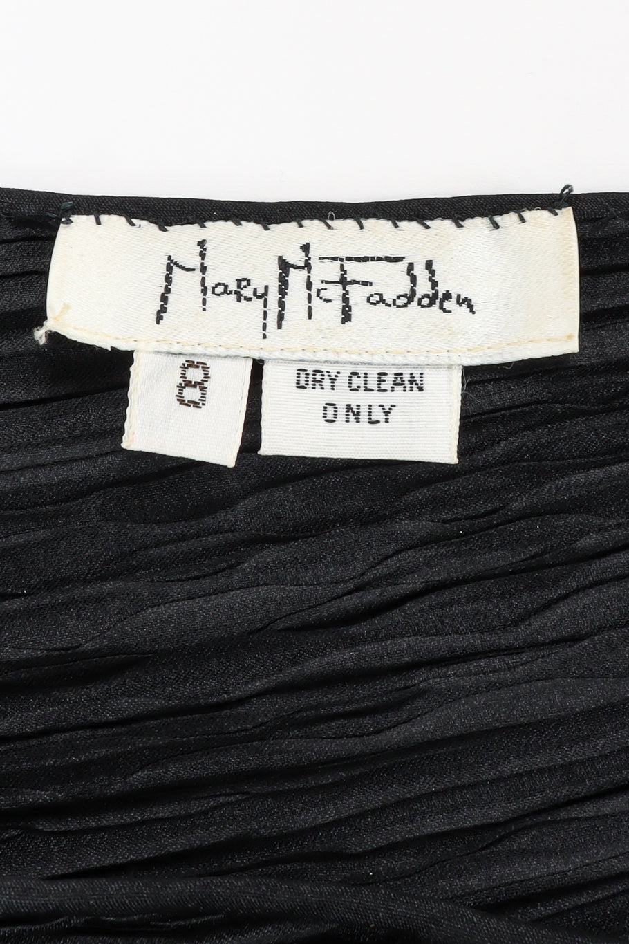 Vintage Mary McFadden Plissé Pleat Top & Skirt Set tag @ Recess LA