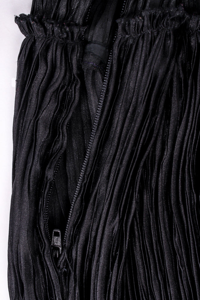 Vintage Mary McFadden Rainbow Sleeve Pleated Dress zipper at Recess Los Angeles