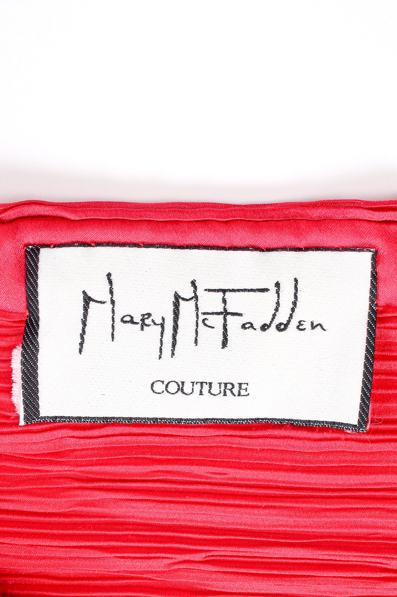 Vintage Mary McFadden Pleated Handkerchief Skirt label at Recess Los Angeles