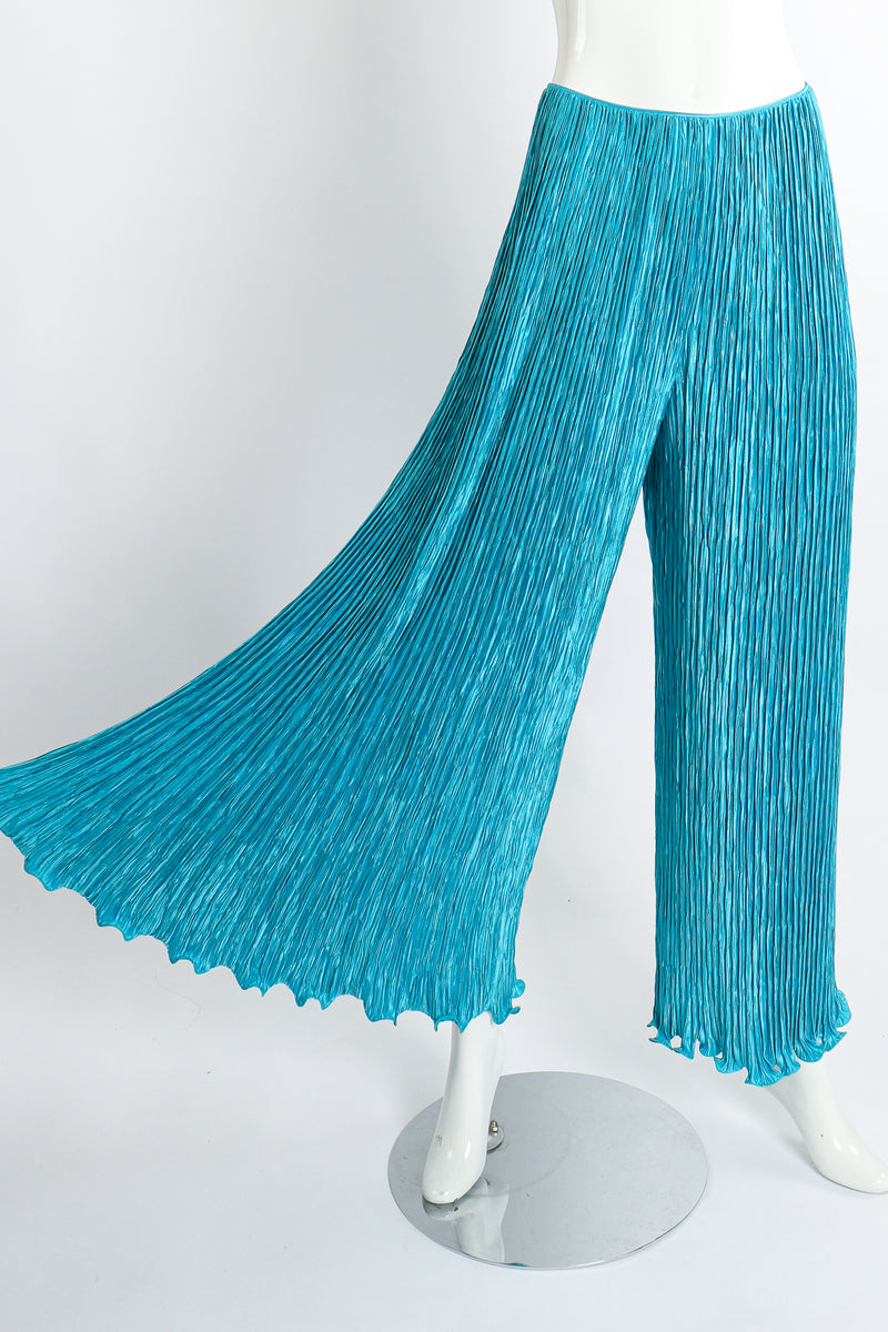 Vintage Mary McFadden Pleated Palazzo Pant & Sash on Mannequin Sweep at Recess Los Angeles