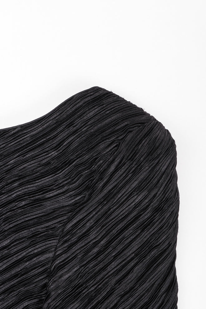 Recess Los Angeles Vintage Mary McFadden Pleated Velvet Lamé Burnout Dress