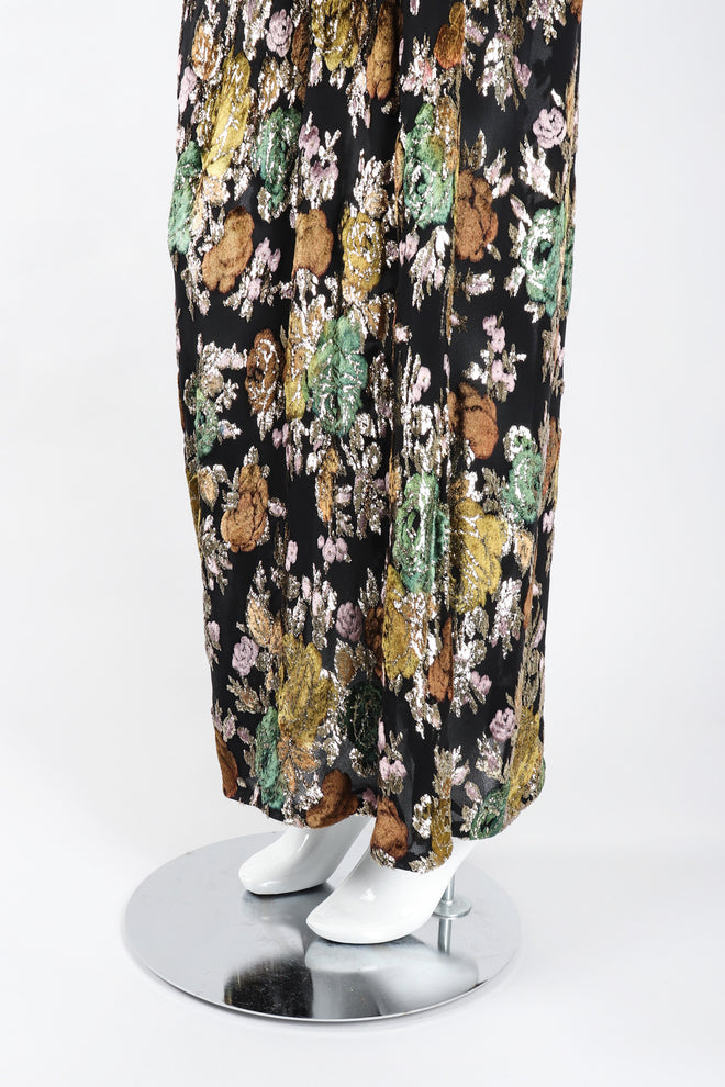 Recess Los Angeles Vintage Mary McFadden Pleated Velvet Lamé Burnout Dress