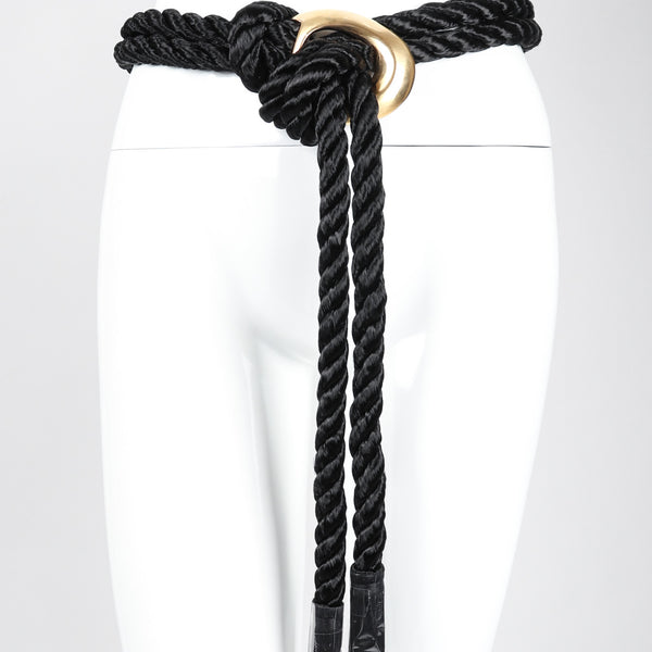Cast Rope Belt - Black Suede with Antique Brass – Kim White Bags/Belts,  Rope Belt