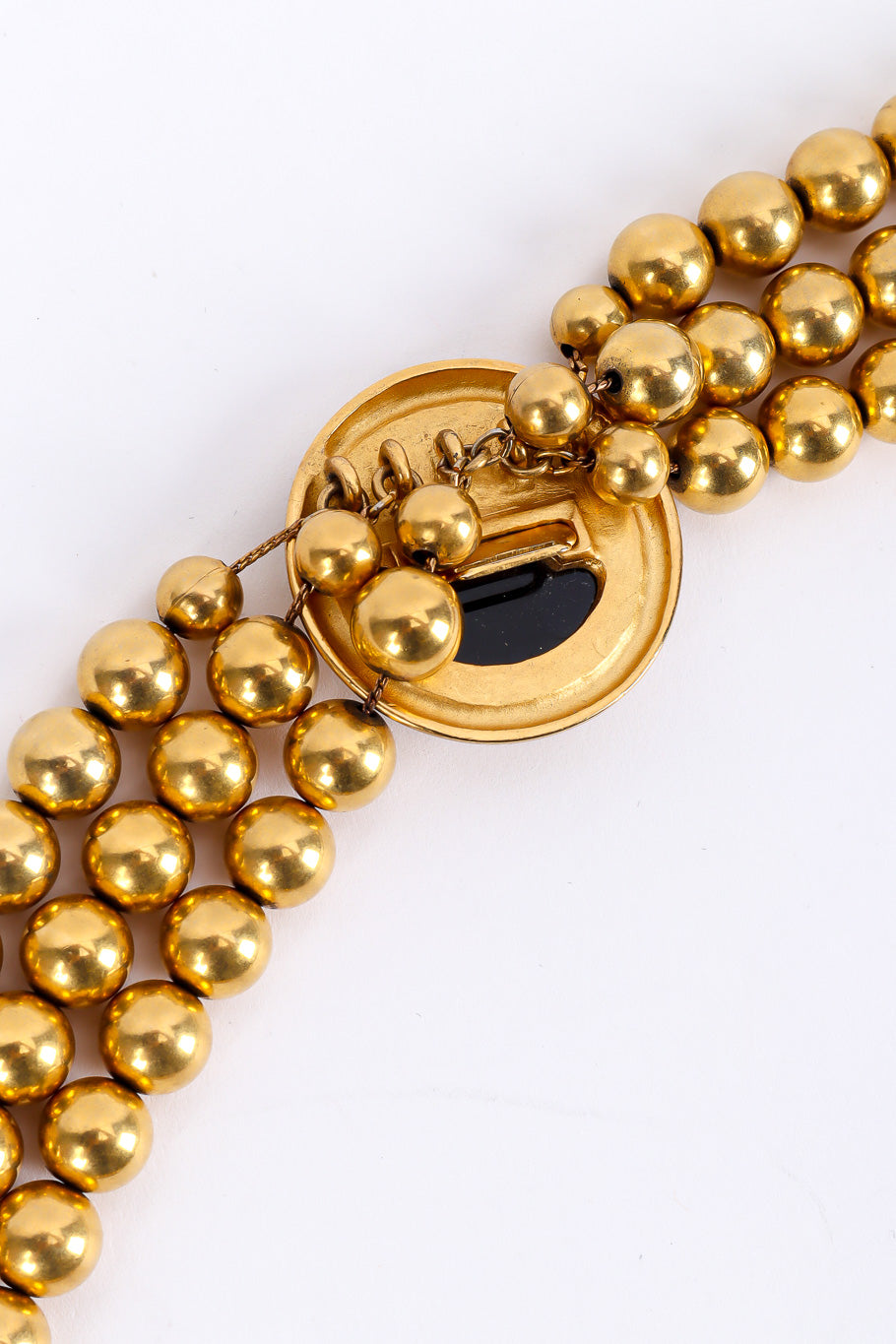 Multi-strand ball chain collar necklace by Anne Klein product shot. @recessla