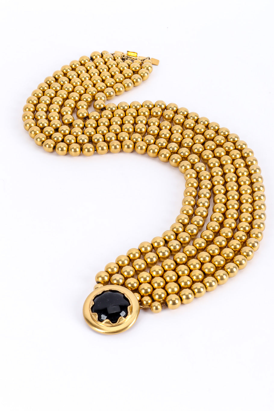 Multi-strand ball chain collar necklace by Anne Klein product shot. @recessla
