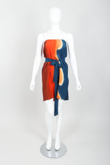 Vintage McKane Sunset Silk Kimono Set Dress Skirt on mannequin front at Recess Los Angeles