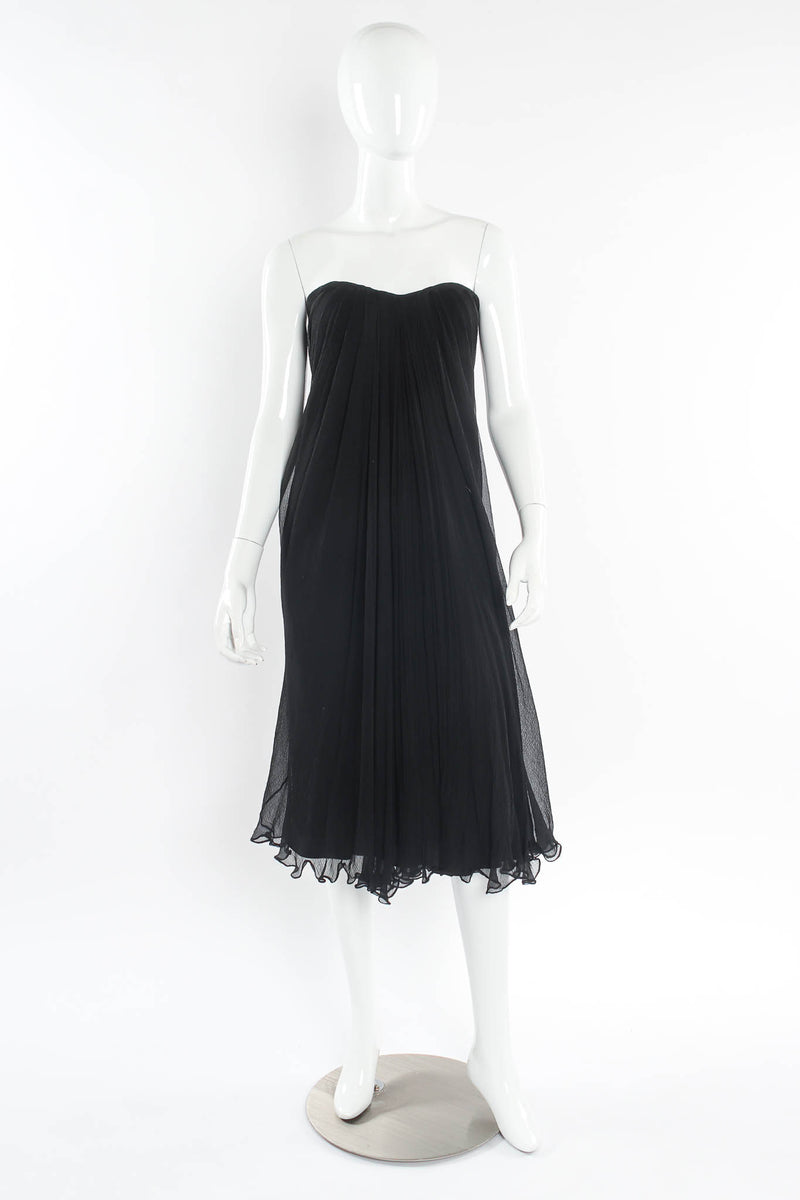 Vintage Alexander McQueen Airy Silk Column Drape Dress Recess Vintage Alexander McQueen Airy Silk Column Drape Dress Recess
