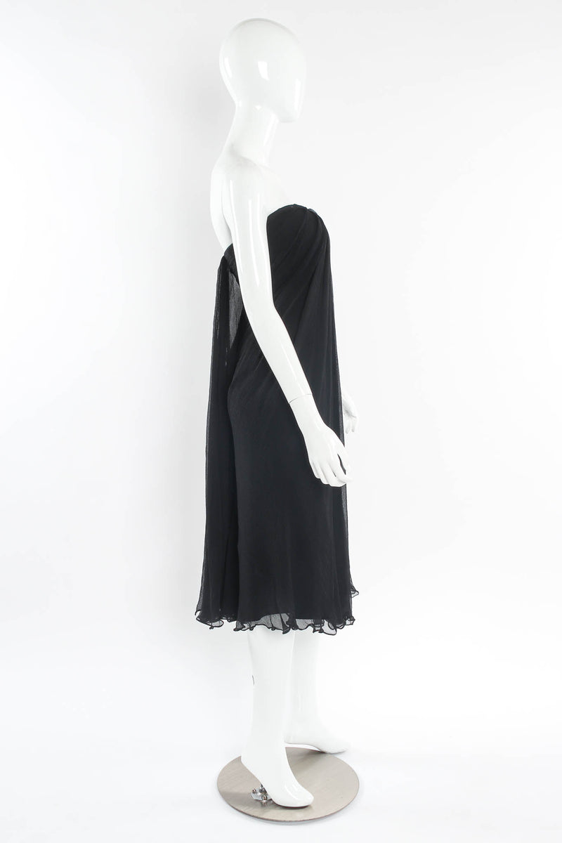 Vintage Alexander McQueen Airy Silk Column Drape Dress Recess Vintage Alexander McQueen Airy Silk Column Drape Dress Recess