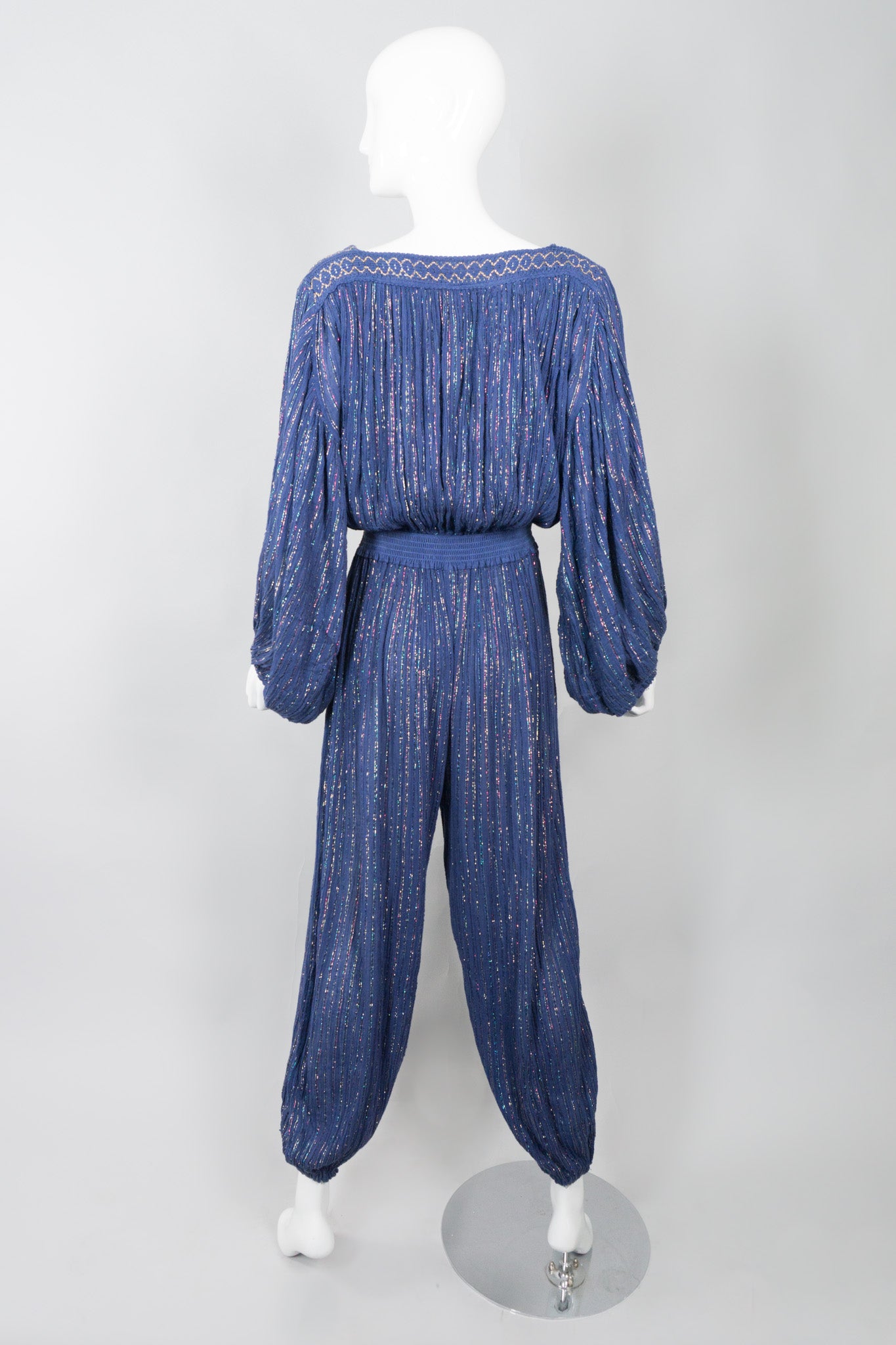 Rainbow Metallic Vintage Harem Jumpsuit