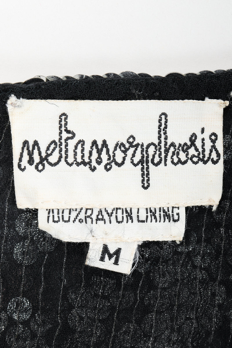 Vintage Metamorphosis Mirror Sequined Jumpsuit Label at Recess Los Angeles