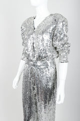 Vintage Metamorphosis Mirror Sequined Jumpsuit on Mannequin Angle Crop at Recess Los Angeles