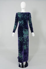 Michael Casey Vintage Velvet Burnout Gown