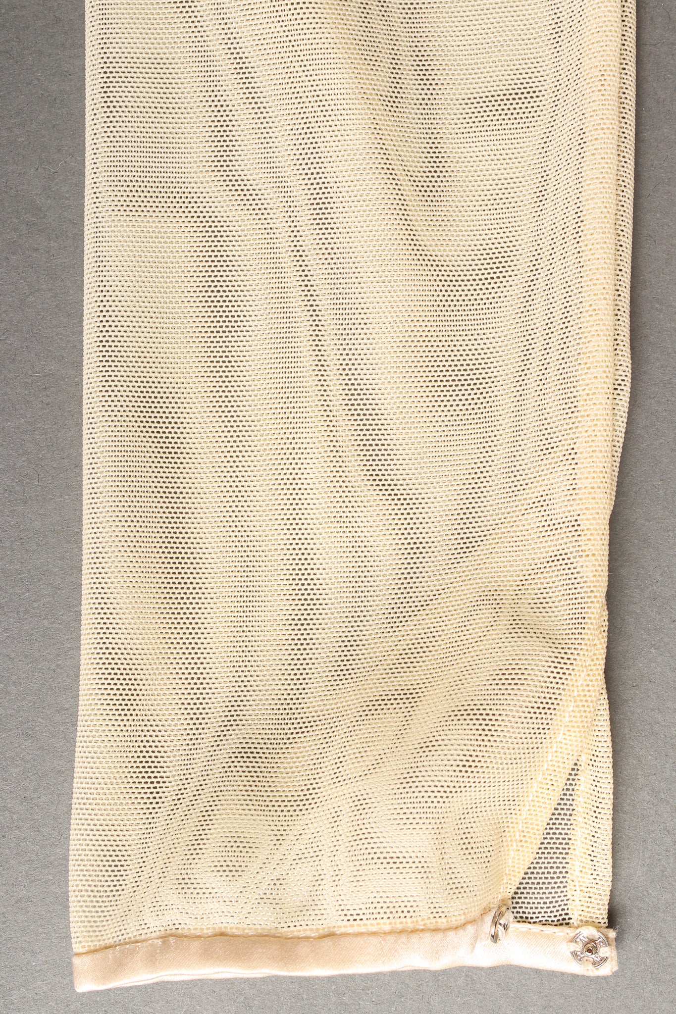 Vintage Michael Casey Velvet Fleur Burnout Silk Dress sleeve mesh detail @ Recess LA