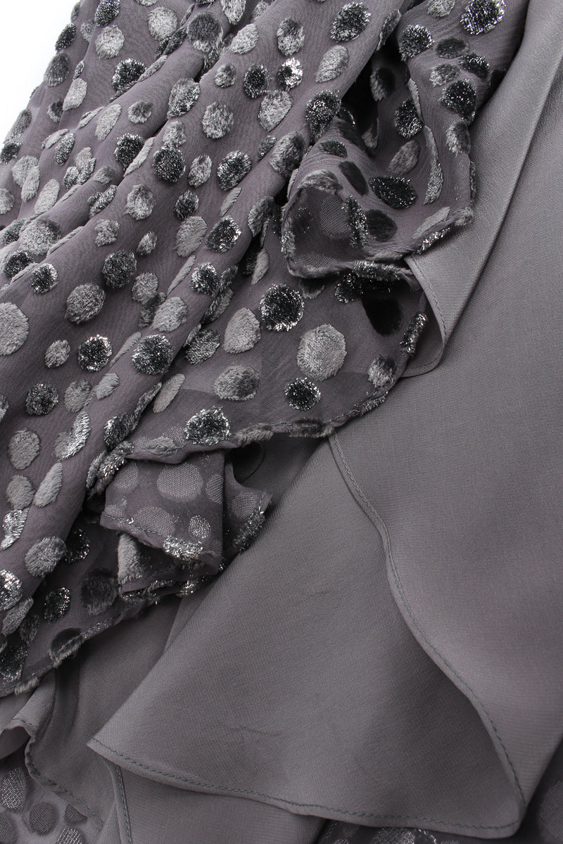 Vintage Michael Casey Polka Dot Beaded Silk Dress marks on hem @ Recess LA