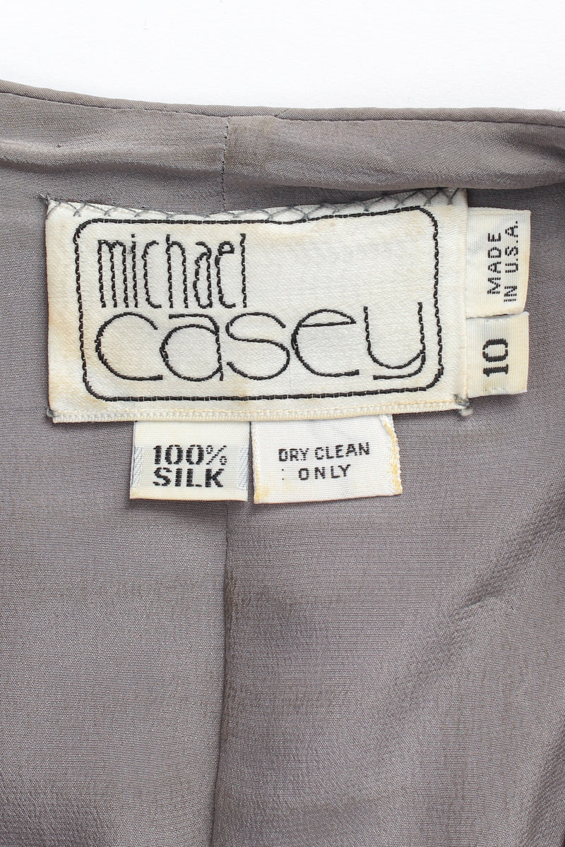 Vintage Michael Casey Polka Dot Beaded Silk Dress tags @ Recess LA
