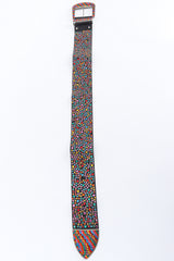 Vintage Michael Morrison MX Rainbow Crystal Studded Leather Belt overall length front @ Recess LA