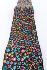 Vintage Michael Morrison MX Rainbow Crystal Studded Leather Belt crystal close @ Recess LA