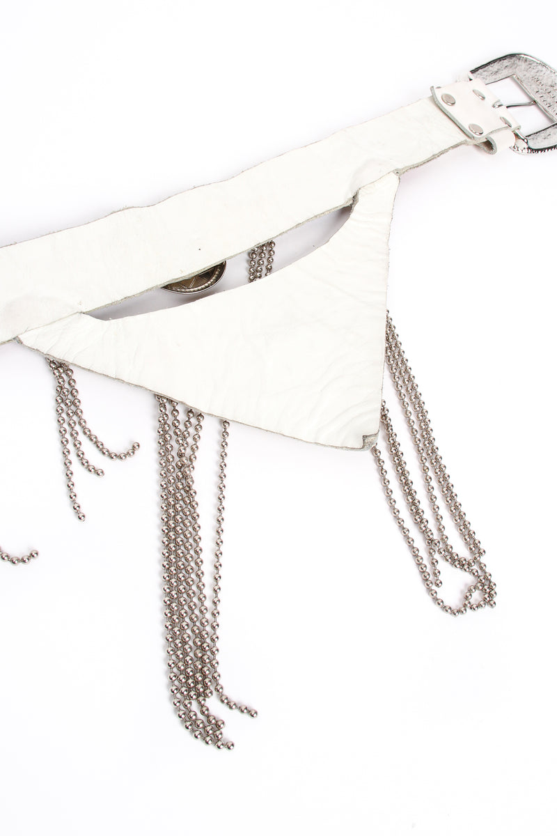 Vintage Michael Morrison Studded Jeweled Ball Chain Fringe Belt back wear at Recess Los Angeles