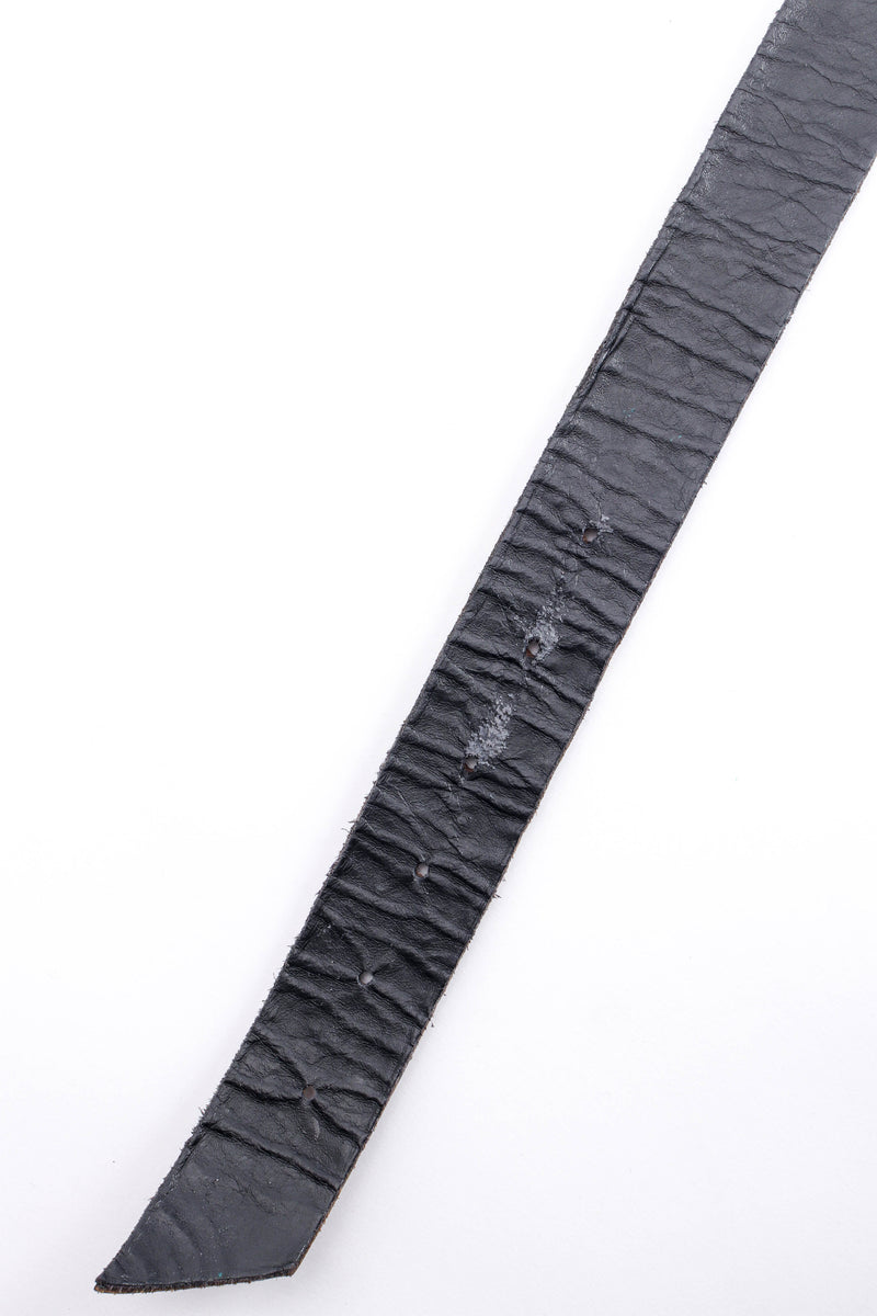 Vintage Michael Morrison Floral Filigree-Studded Belt stressed leather  @ Recess LA