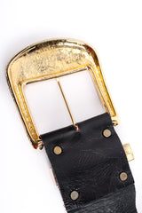 Vintage Michael Morrison Wide Velvet Studded Leather Belt buckle at Recess Los Angeles