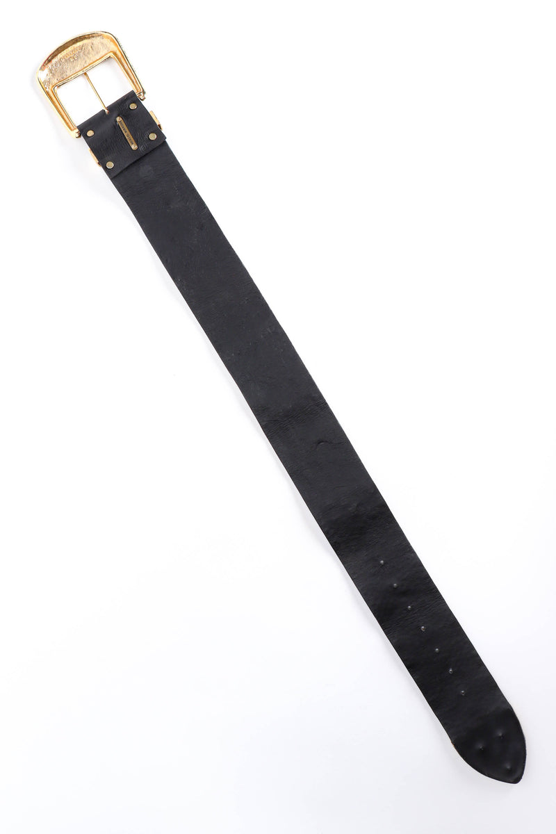 Vintage Michael Morrison Thousand Shimmer Leather Belt back leather flat lay @ Recess LA